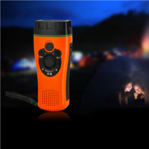 Portable Outdoor Hand Crank FM Radio Torch