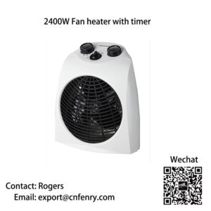 2400w fan heater with timer