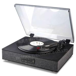 4W 3-speed stereo turntable with stereo speaker system