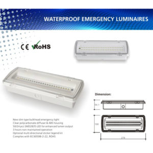 LED waterproof emergency luminaires