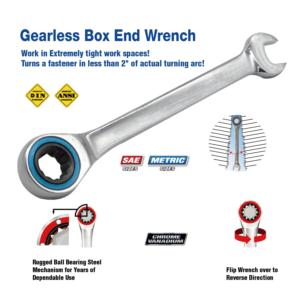 GEARLESS RATCHET COMBINATION WRENCH