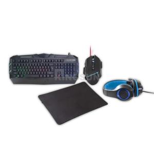 All in one PC LED gaming computer accessory set keyboard + headphone + mouse + mouse pad
