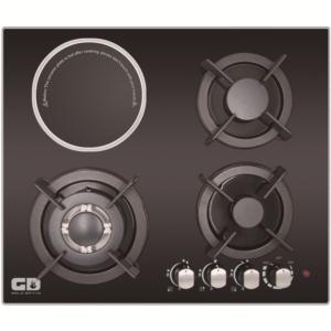 3 Gas Burners with 1 Electric Burner Built-in Gas Hob