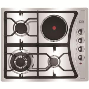 3 Gas Burners with 1 Electric Burner Built-in Gas Hob