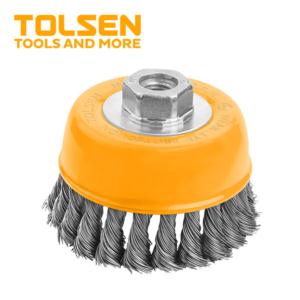 Cup twist wire brush with nut  (INDUSTRIAL)
