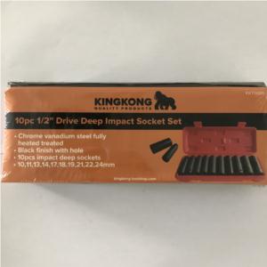 10pc 1/2 Drive Deep Impact Socket Set