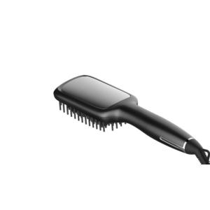 Hair straightener brush