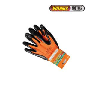 Nitrile polyester gloves