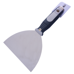 Double color soft plastic handle stainless steel putty knife
