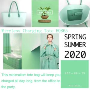 Fashion Minimalism Neo-mint Wireless Charging Tote - H0865