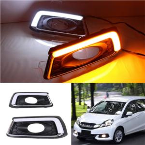 Auto Guide White Turn Yellow Signal Lamp DRL Fit For Honda Mobilio 2014-2016