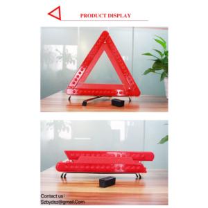 vehicle emergency traffic triangles with lights