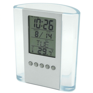 VGW-269 transparent pen holder clock