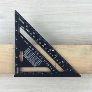 7-inch black aluminium pivot rafter quick angle try square