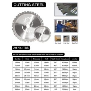 Circular saw blade for steel