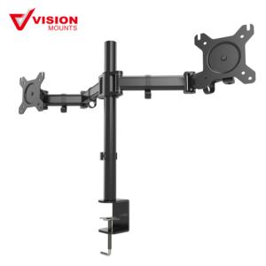 Full Motion 13 to 27  inch Dual Monitor Desk Mount Stand with Articulating Arm Joint  Fits 2 Screens