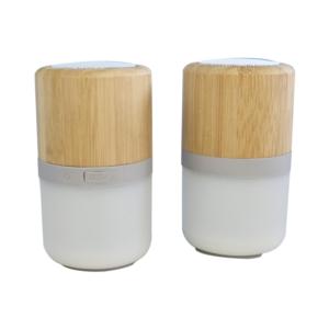 Bamboo bluetooth speaker lamp
