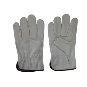 Cow grain leather driver glove straight thumb unlined