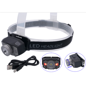 head lamp 5w white led+2red led with usb charger