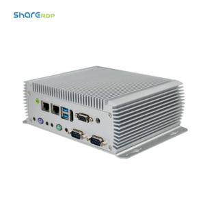 fanless mini j1900 core i3 i5 i7 pc aluminium Industrial Computer dual lan embedded desktop pc with rs-232 parallel port