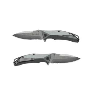 DuraTech Aluminum Bi-Metal Folding Knife-Serrated