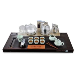 Multifunction tea tray with electric tea maker