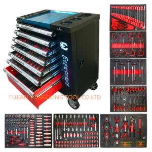 7 DRAWER  TOOL CABINET  WITH 262PCS TOOL SET FACTORY PRICE HIGH QUALITY  TOOL TROLLEY  TOOL SET