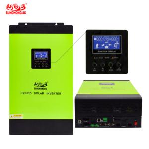 High frequency 48V 5KVA 4000W pure sine wave 3 in 1 hybrid solar inverter with 60A AC charger and 60A mppt controller