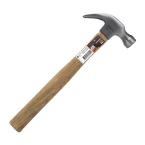 Curved claw hammer with  wood  handle