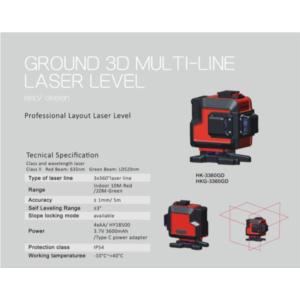 Ground 3D 12 Lines Laser Level
