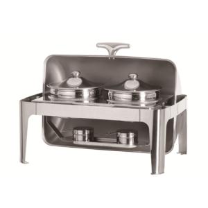 Oblong Soup station With Roll Top Lid and Stainless Steel Legs