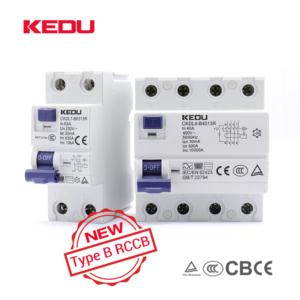 Type B Residual Current Operated Circuit Breaker  (RCCB)  （6K 10KA) 4P or 2P（25A 40A 63A） Suitabl