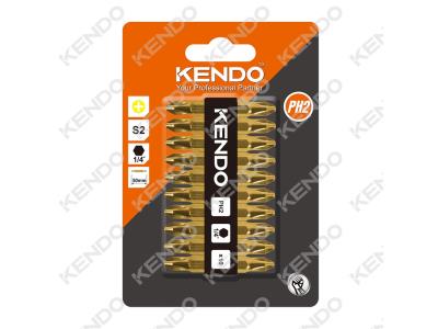 10pc Double Ended TIN Coated Screwdriver Bit Set :PH2 × 45-65mm