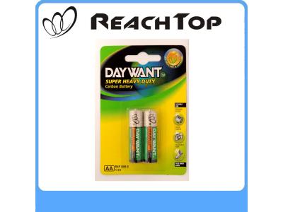 Daywant carbon zinc AA/R6 2pcs in blister card