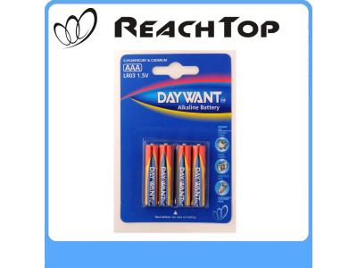 Daywant alkaline AAA/LR03 4pcs in blister card