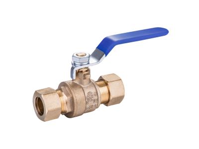 low lead 2 piece brass ball valve with compression ends private label allow