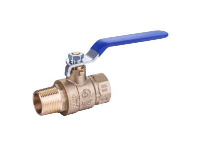 600 WOG Full Port Brass or Low-Lead MxF Brass Ball Valve with lever handle