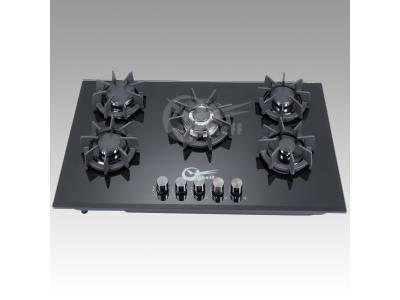 Modern Design 5 Burner Inbuilt Gas Stove Gas Hob Tempered Glass Gas Cooktops