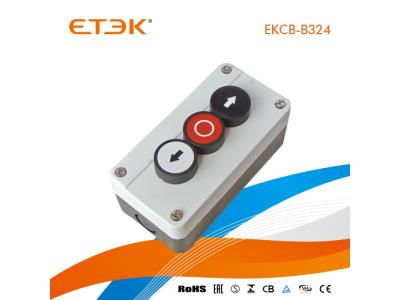 EKCB-J184 Three Spring Return Pushbutton 1flush White 1flush Red 1flush Black Control Box