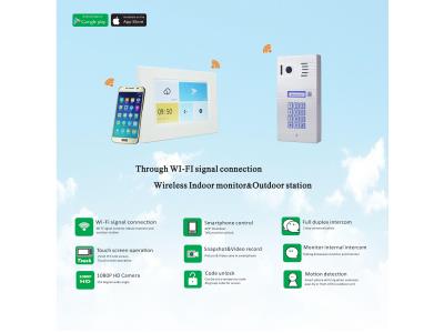 Control your door by smart phone wireless video door phone.