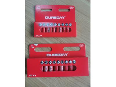 LR6  AA SIZE paper box package battery