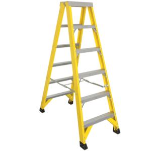 FIBERGLASS DOUBLE SIDED STEPLADDERS
