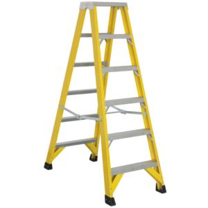 FIBERGLASS DOUBLE SIDED STEPLADDERS