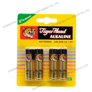 TIGER HEAD BRAND ALKALINE BATTERY ART NO.3646 LR6 AM-3 AA SIZE