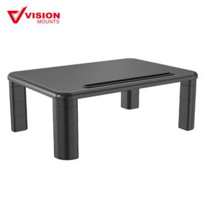 Height Adjustable Computer Monitor Stacked Desk Riser | Tabletop Smart Stand with Storage Drawer