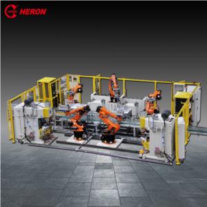Automatic welding machine for shell and base plate