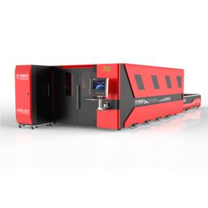 6KW 8KW 12kw high power laser machine with shuttle table and enclosed cover