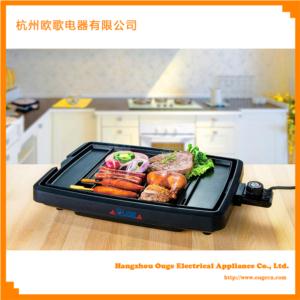 Die cast aluminum electric grill pan with non-stick surface HP4025