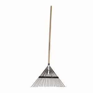 Long handle metal leaf rake