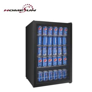 115L glass door beverage fridge